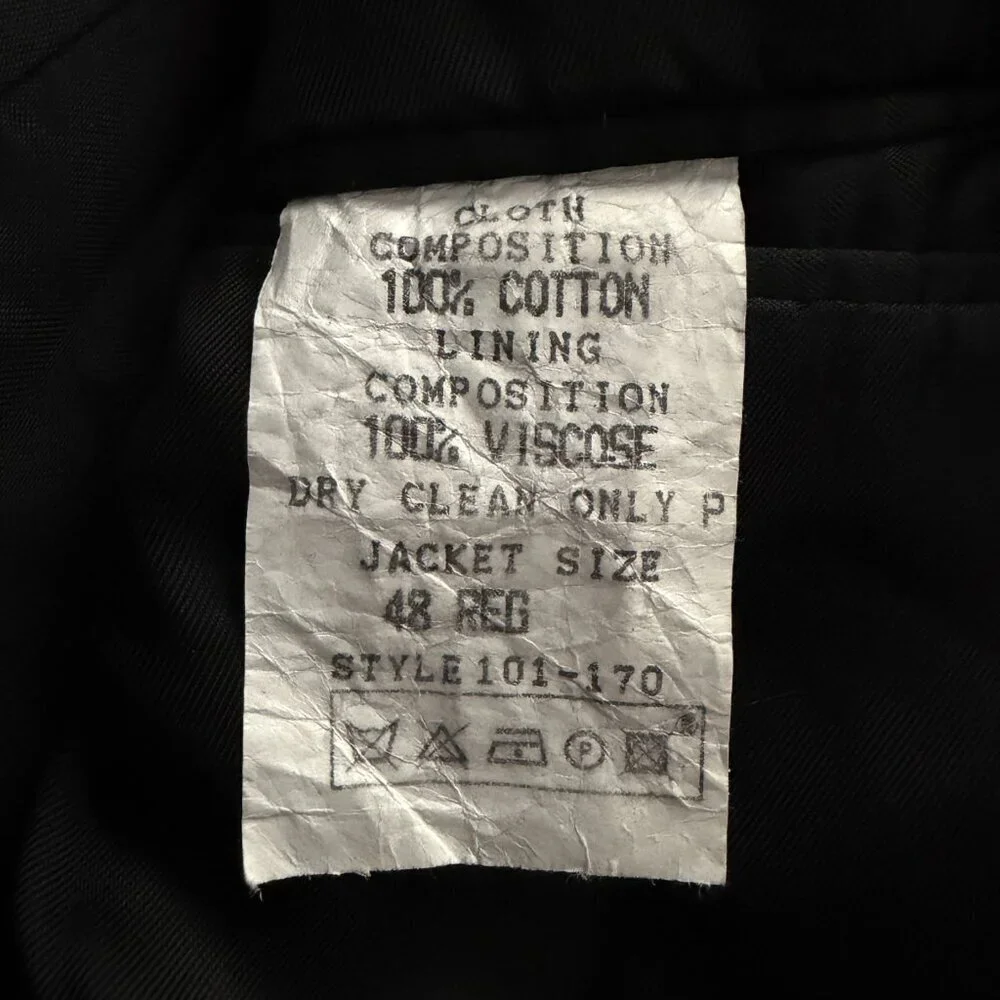 VINTAGE Ciro Citterio Black Velvet Blazer Jacket Large / 42 Reg